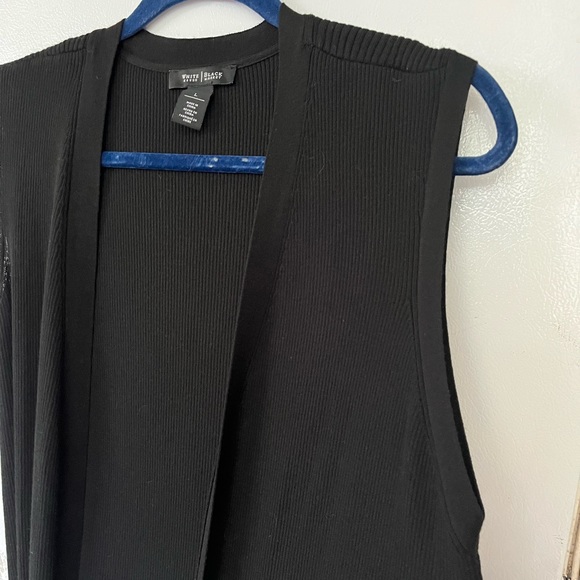 White House Black Market Woman’s Cardigan, Sleeveless, open front Sz L - Picture 2 of 8